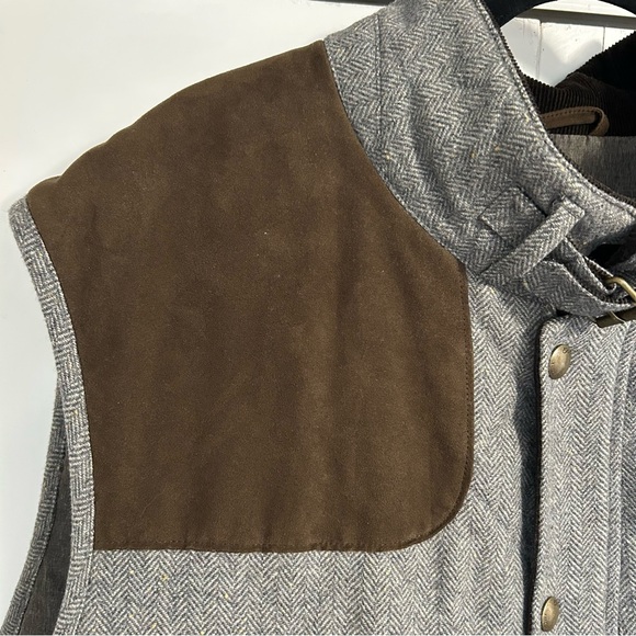 Jos A Bank 1905 Outerwear Big & Tall Size 3X Gray Brown Quilted Outerwear Vest - Picture 6 of 14